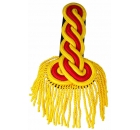 Epaulette Red / Yellow Corded with Fringe